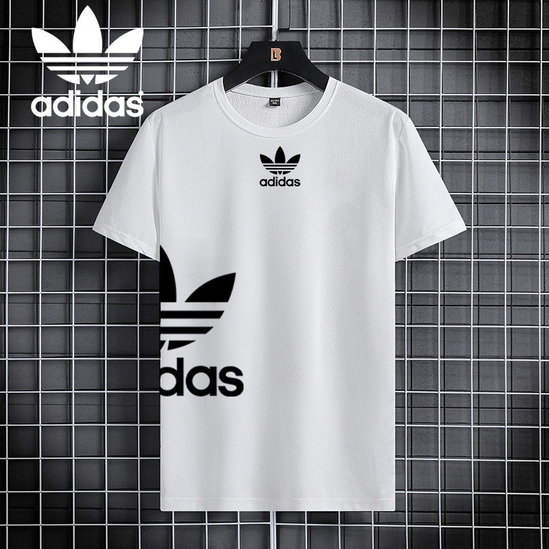 [Ready Stock] adldas.T Quick-Drying New Style Summer Boy T-Shirt Unique Handsome Trendy Short-Sleeved Student Simple Round Neck