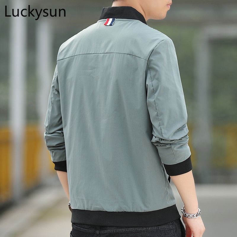 [Ready Stock] Jacket for Men Korean Casual Work Bomber Jackets Comfortable Breathable Baseball Jacket