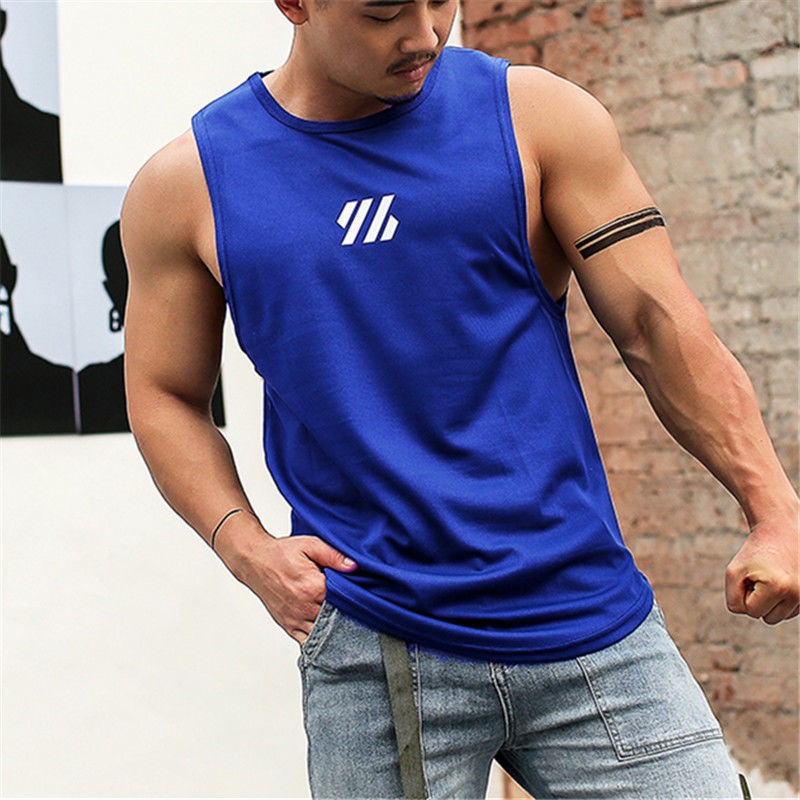 Men Sleeveless Singlet Quick-drying Tank Tops T-Shirts Size M-4XL