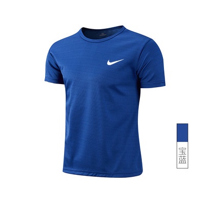 Summer T-shirt Mens and Womens Round Neck Quick  Dry Short Sleeve T-shirt Sports T-shirt