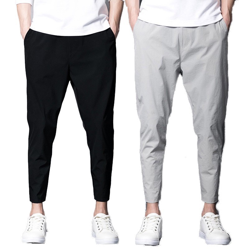 Mens casual pants trousers, summer thin pants, fitness breathable long pants