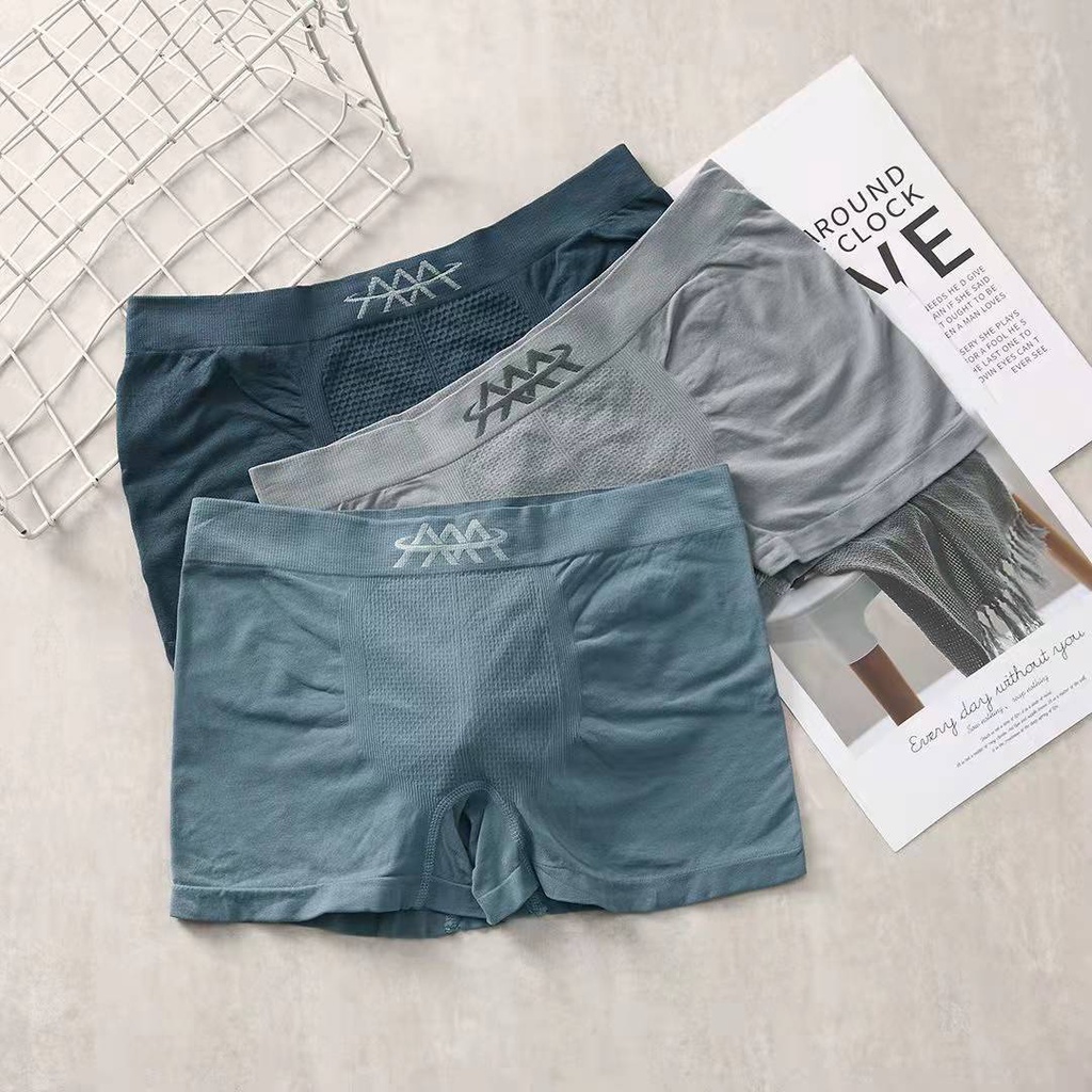 Seamless Mens Underwear Magic Magnetic Pants Breathable Mid-Waist Large Size Stretch Loose Box