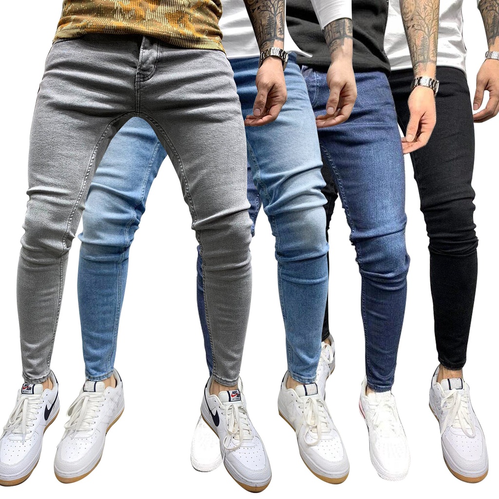 Mens Jeans Men Skinny Jeans Stretch Pants Slim Fit Pants Men pants Black Jeans Blue Jeans