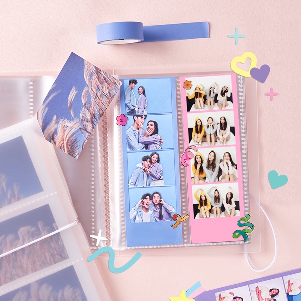 [Daiso Korea] 4 CUT Photo Album Collect Book 20Pcs/80Pockets Translucence Collect Book / Cute Collbuk, Photocard Binder Photo Album Photocard Holder  Keyring Photocard Sleeves
