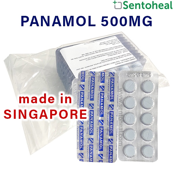PANAMOL MFG: SG/ UPHAMOL MFG:MY Halal certified Paracetamol 500mg Tablet 100s/pack/ Panadol