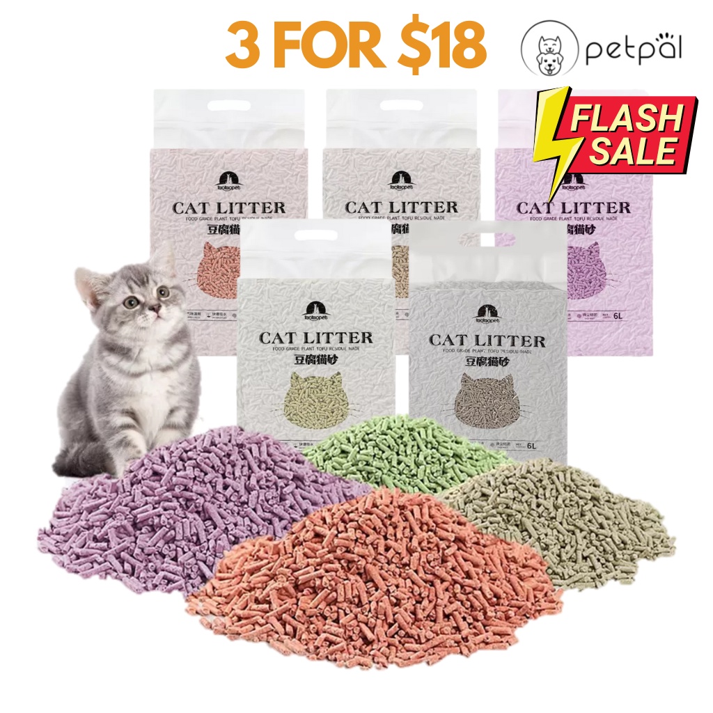 [4 FOR $20] Tofu Cat Cleaning Clump Litter 6L