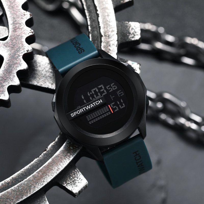 New Mens Black Technology Electronic Quartz Watches Multi-function Waterproof Luminous Watch Trend Junior High School Student Sports Watch