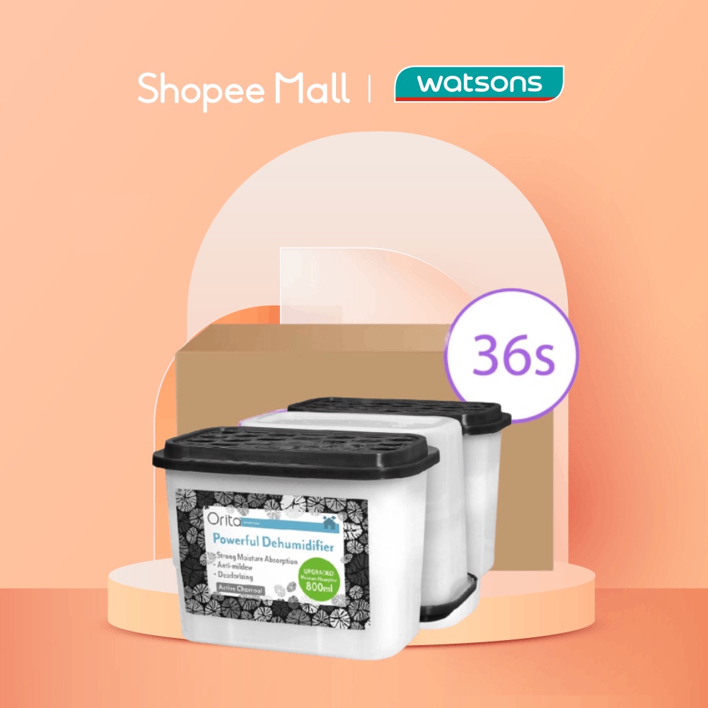 Shopee x Orita Charcoal Dehumidifier Upgraded Moisture Absorption, Anti-mildew, Deodorising 800ml x 36s per carton