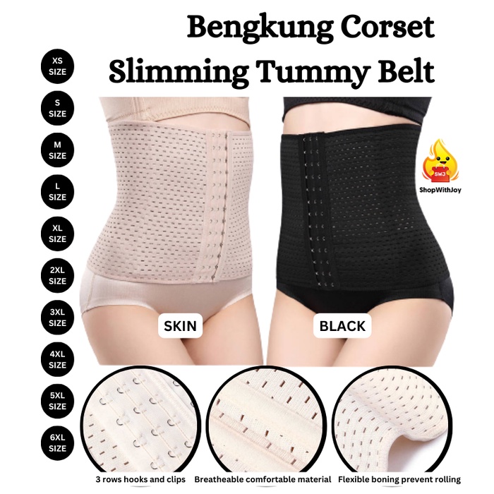 ShopWithJoyPremium BORONG Bengkung Plus Size Super Slim Bengkung 4 Tulang Bengkung Corset Slimming Girdle Tummy Belt