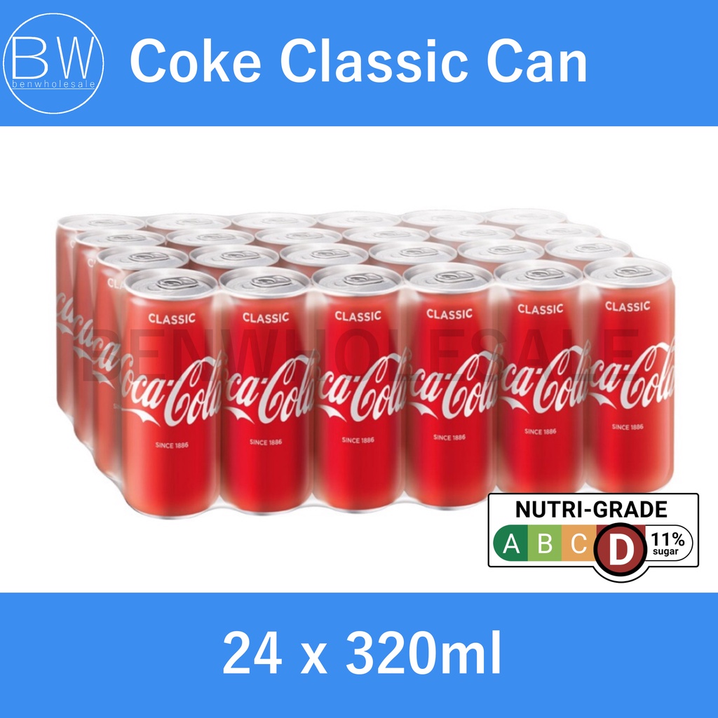 Coke Classic Can 24 x 330ml Coca Cola