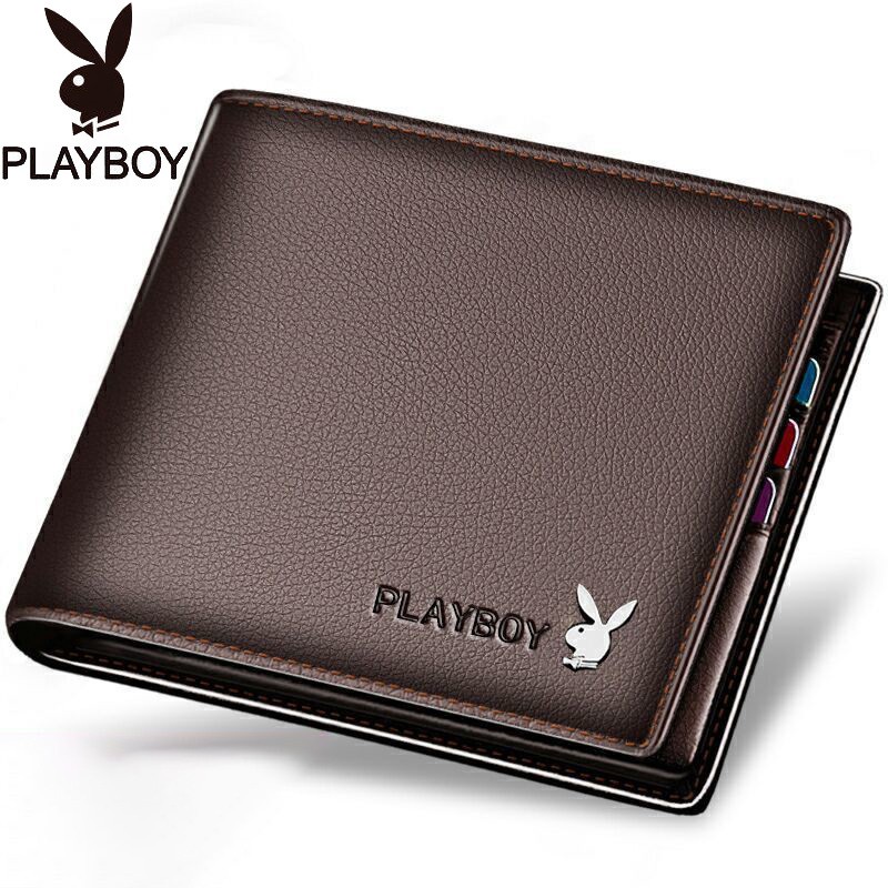 Fashion retro mens leather wallet new short thin mens leather wallet credit card holder