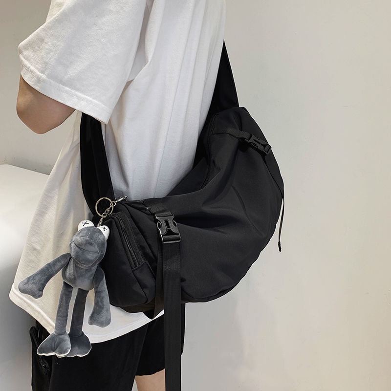 [XKB] 1 [READY STOCK] Waterproof Messenger Bag, Mens Messenger Bag, Functional Tooling Bag, Black Large-Capacity Sports Bag