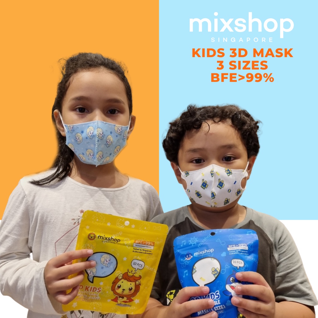 mixshop Kids 3D face mask 3 sizes available, BFE>99.9%