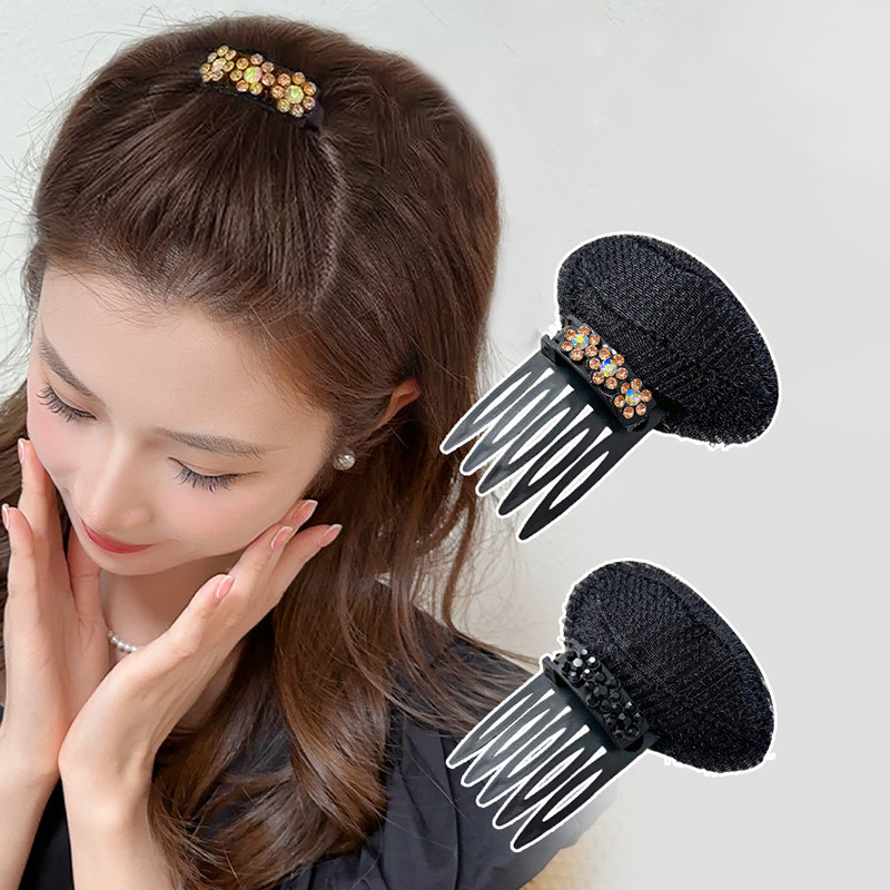[Beautiful Magpie] Top clip bangs invisible hair clip womens forehead rhinestone insert comb hair accessories pad hair root fluffy hair artifact hair clip
