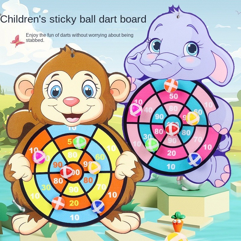Childrens Darts Target Sticky Ball Throwing Target Parent-Child Interaction Indoor Outdoor Ball Toys