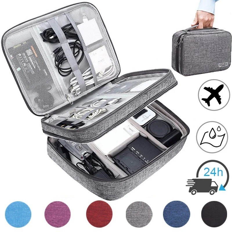 SG Local Stock Cable Storage Bag Waterproof Digital Electronic Organizer Portable Gadget Travel