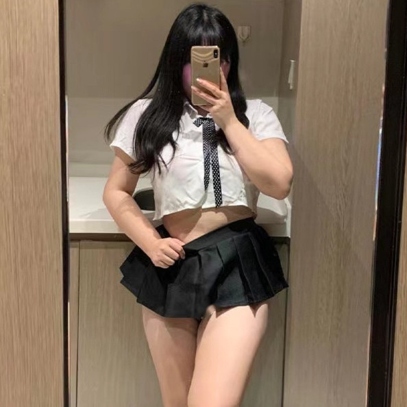 Plus Size sexy lingerie for sex role play Japanese school uniform student uniform pajamas suit short sleeve sexy pajamas womens sexy underwear fat people can wear