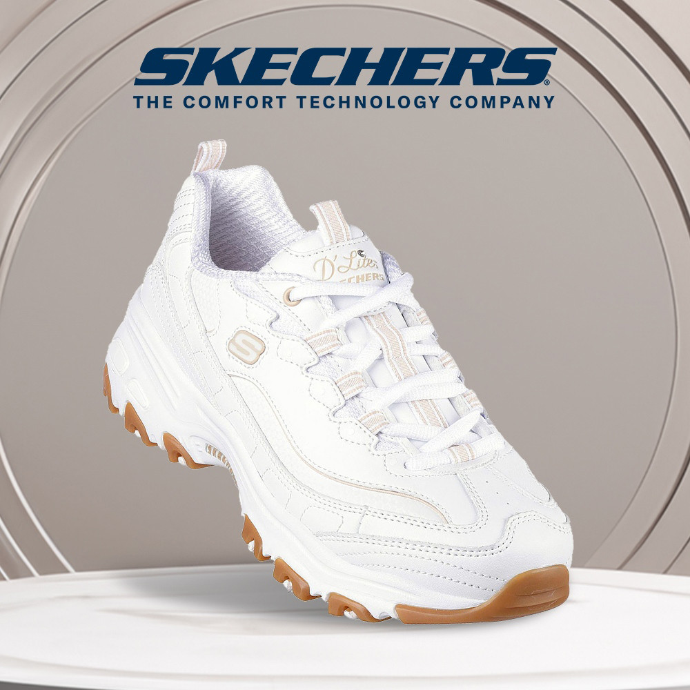 Skechers Online Exclusive Women Sport DLites Good Neutral Shoes - 149807-WHT Air-Cooled Memory Foam