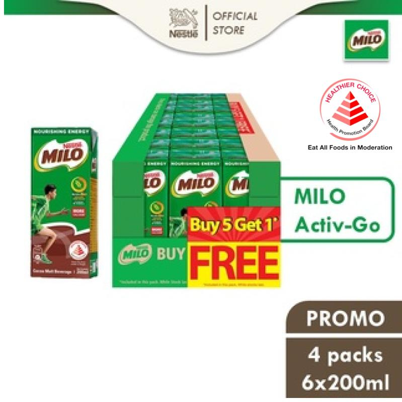 MILO® UHT Chocolate Malt Packet Drink 5+1 Case
