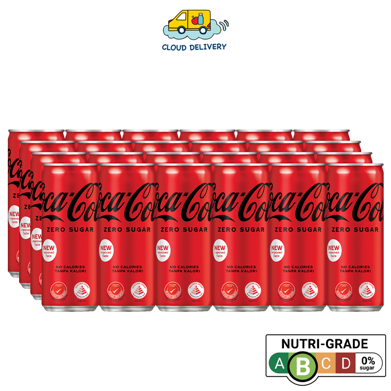 Coke Coca Cola Zero Sugar 24 x 320ml - Expiry 16 Jan 2025