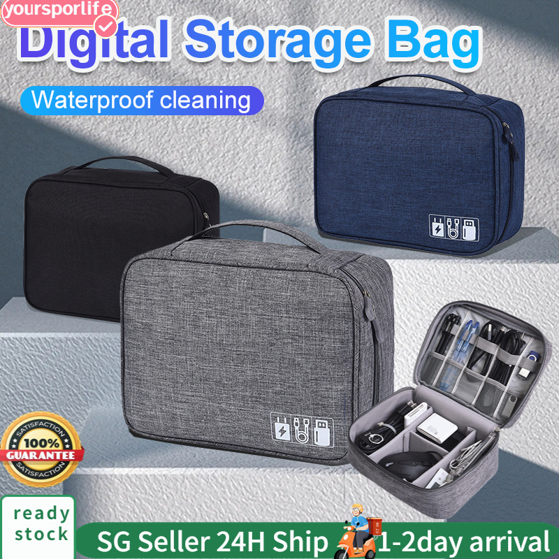 SGTravel Cable Bag Portable Digital Storage Pouch Waterproof Electronic Accessories Storage Bag Organizer Cable Organi