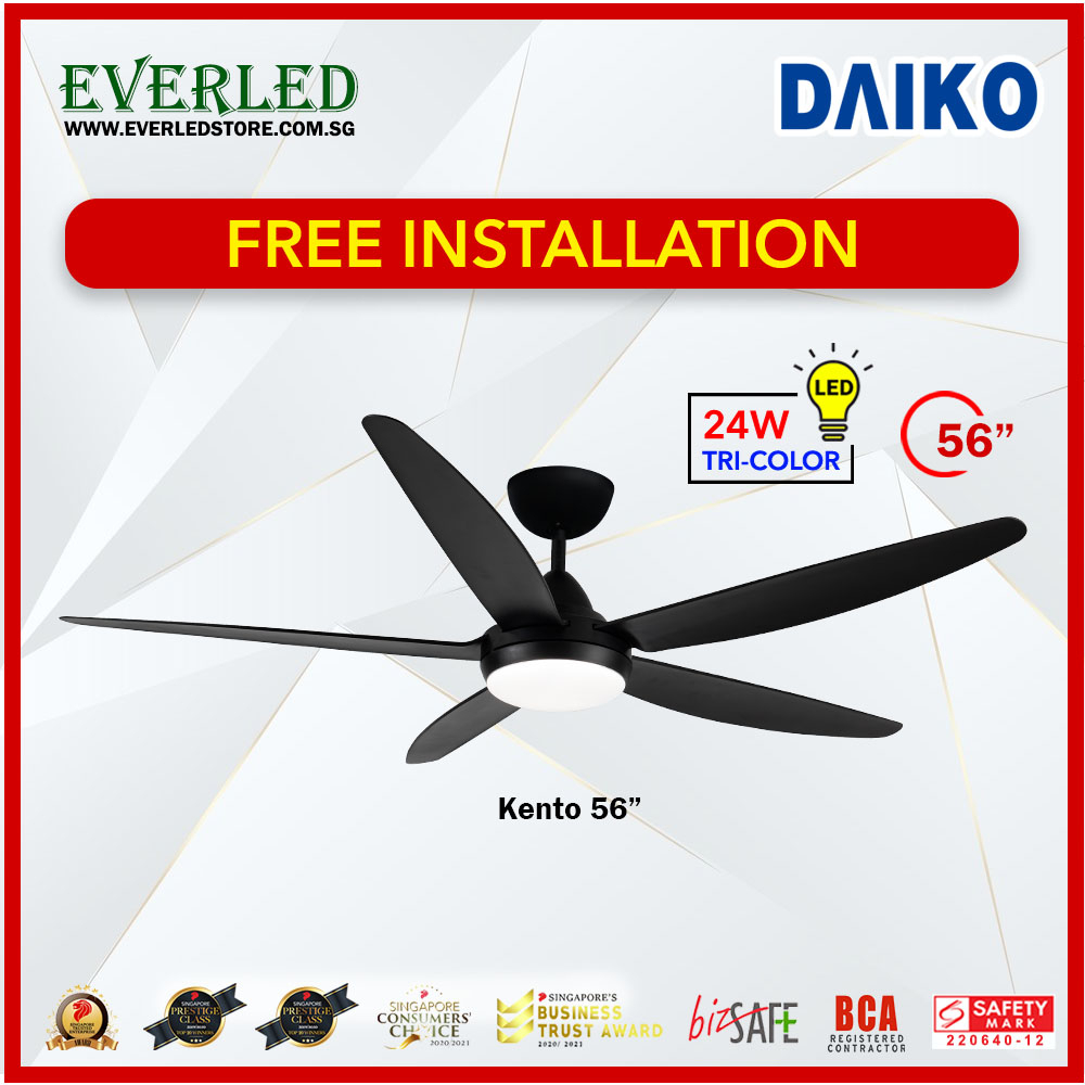 [FREE INSTALLATION] DAIKO DC Kento 40/56 with Tri-Color Light and Remote