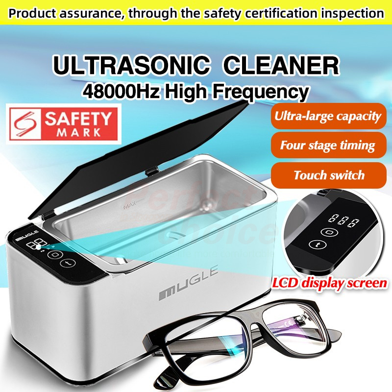 SG StockPortable Ultrasonic Cleaner machine LCD Display Ultrasonic Cleaning Machine Glasses Cleaning Sonic Cleaner
