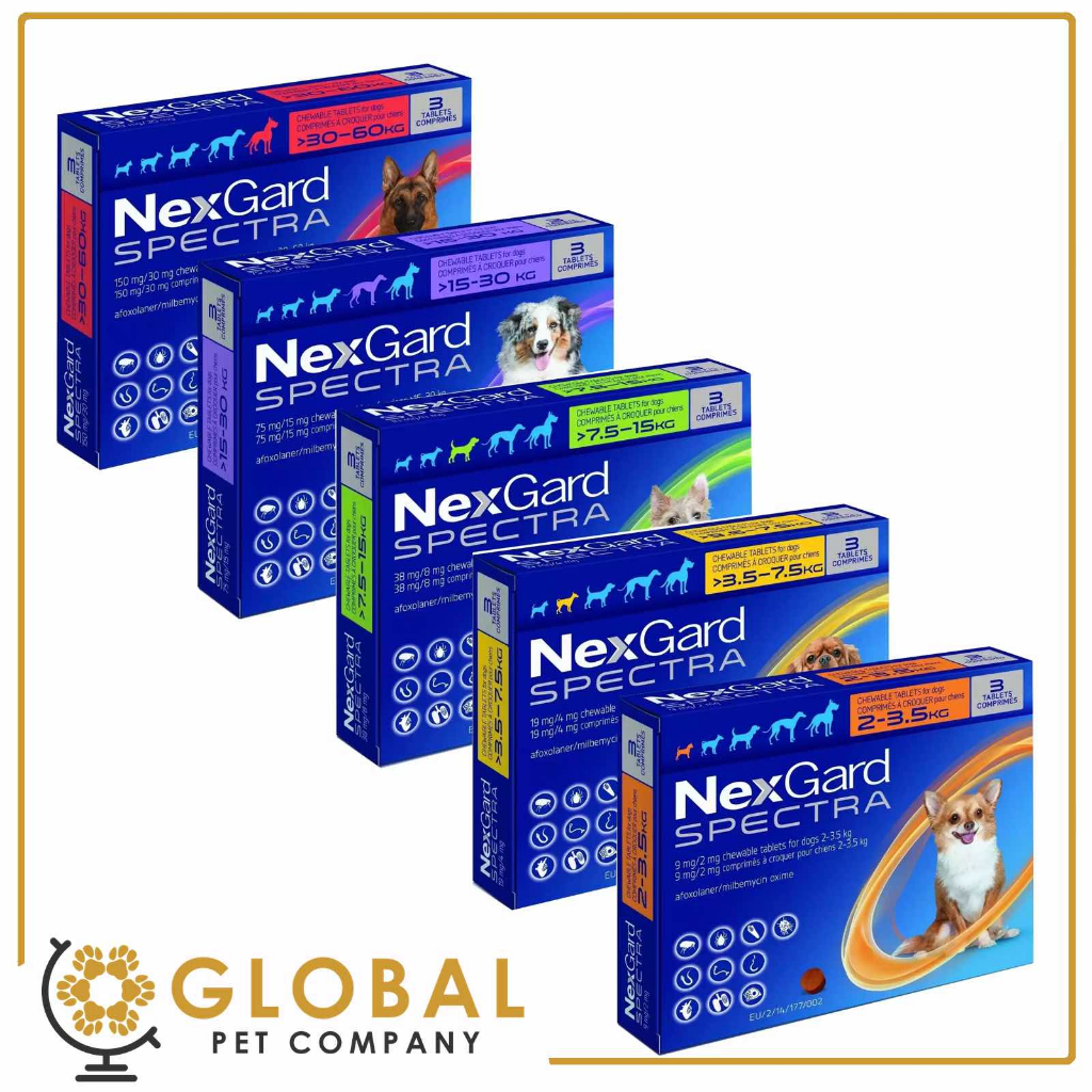 LICENSE SUPPLIER Nexgard Spectra chew for dogs 5 sizes