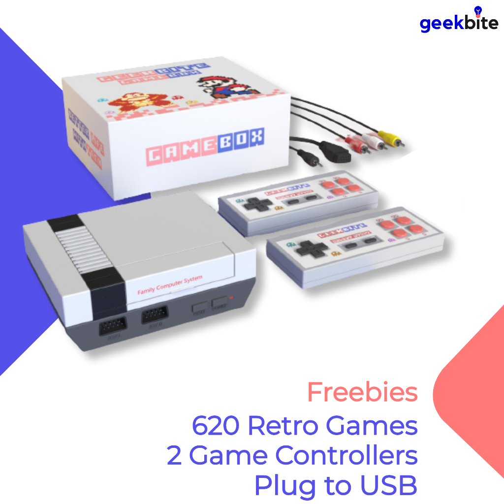 ✅ GeekBite GameBox USB Retro Game TV Console NES Classic Latest SG popular Game Console