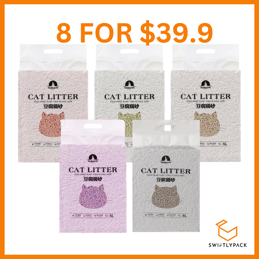 [8 FOR $39.9] Tofu Cat Cleaning Clump Litter 6L 2.3kg