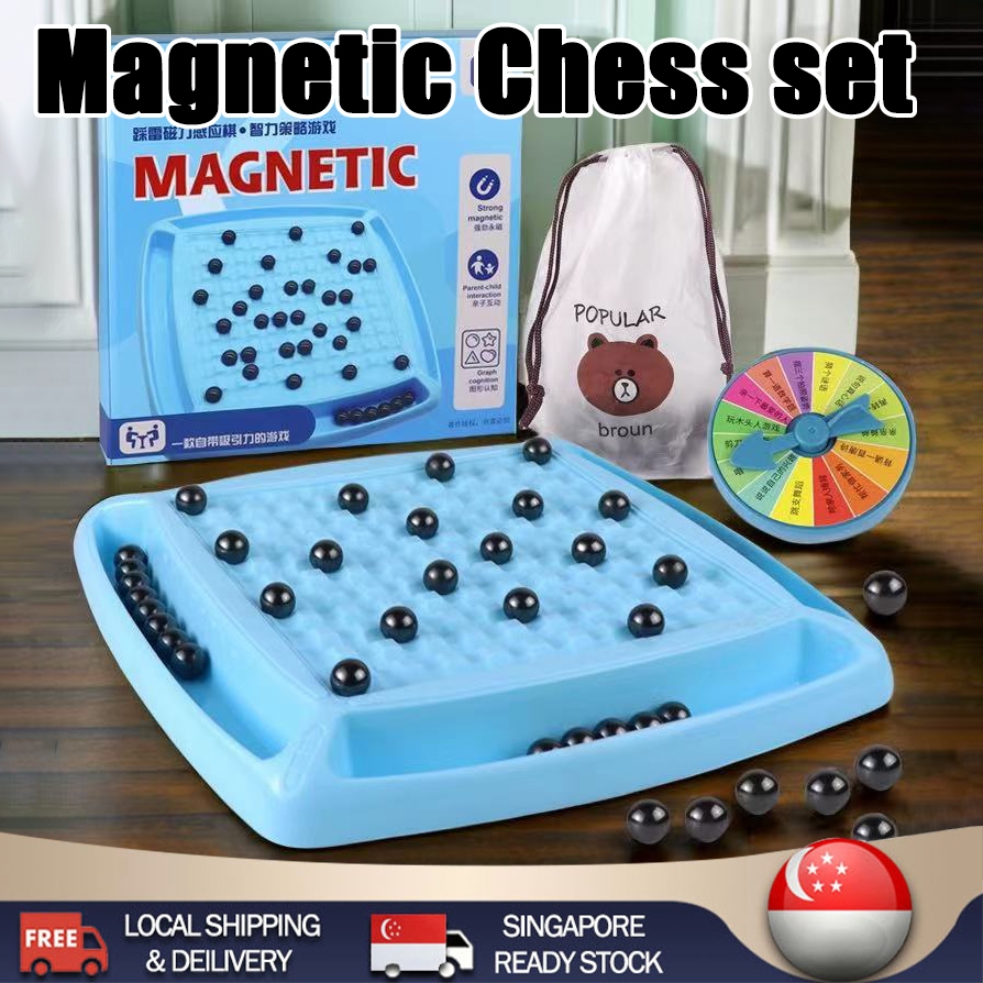 READY STOCKMagnetic Chess Magnet Toy Magnetic Board Games For Kids Parent Child Interactive Table Games Toys 磁力感应棋
