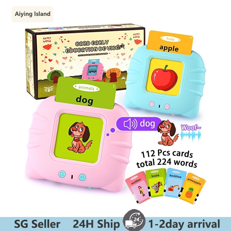 SGTalking Flash Cards English Early Educational Learning Montessori Cognitive Toy 2-6+ Years