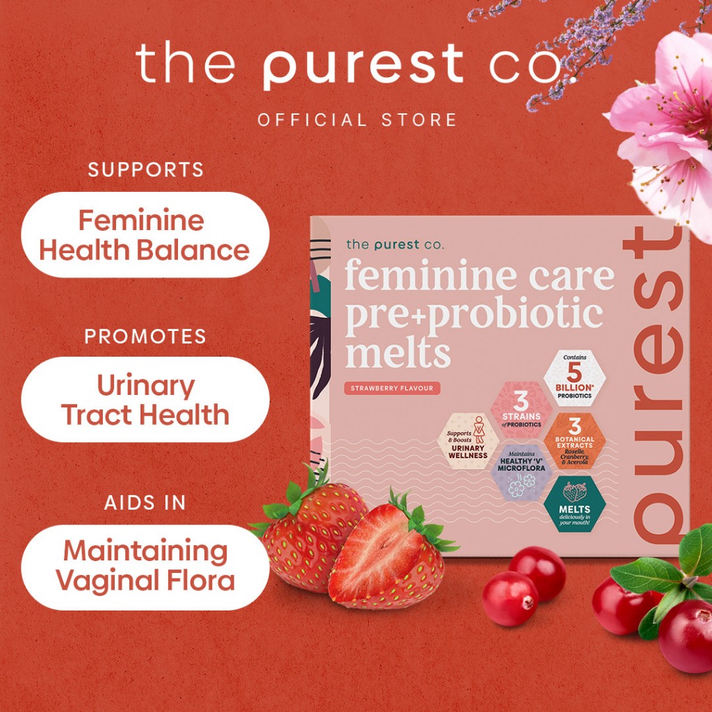 Purest Co Feminine Care Pre+Probiotic Melts Feminine Health & Balance