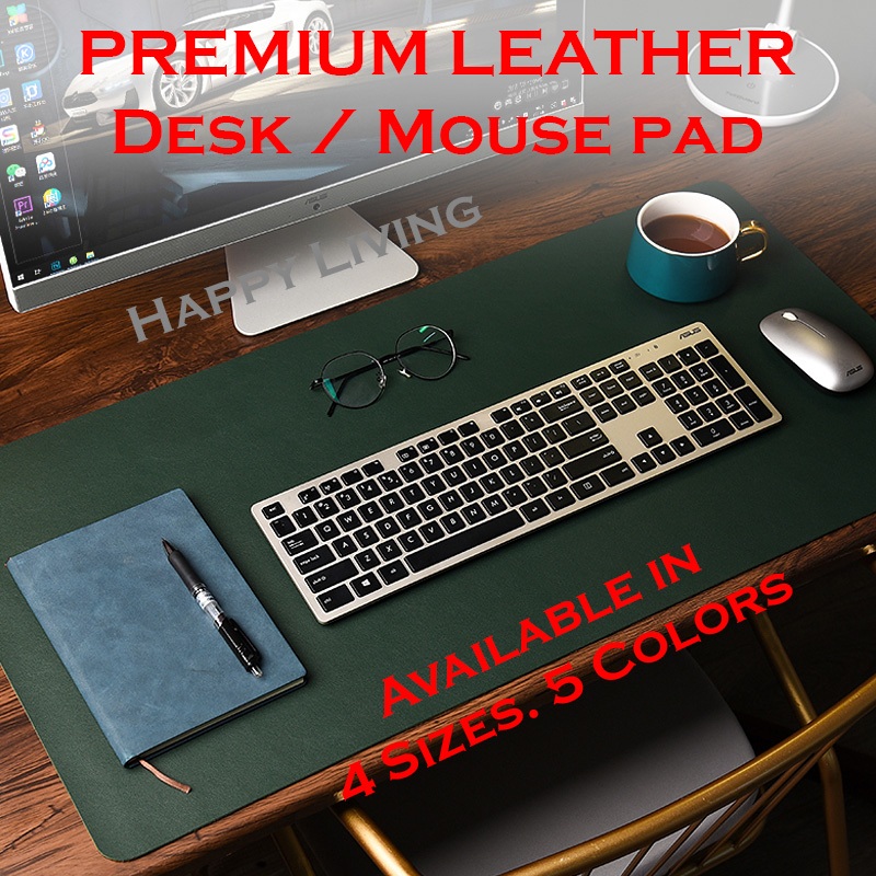 SG STOCK Waterproof Leather Desk Mouse Pad - Large Desktop Table Mat Laptop Computer Accessories Keyboard Mousepad