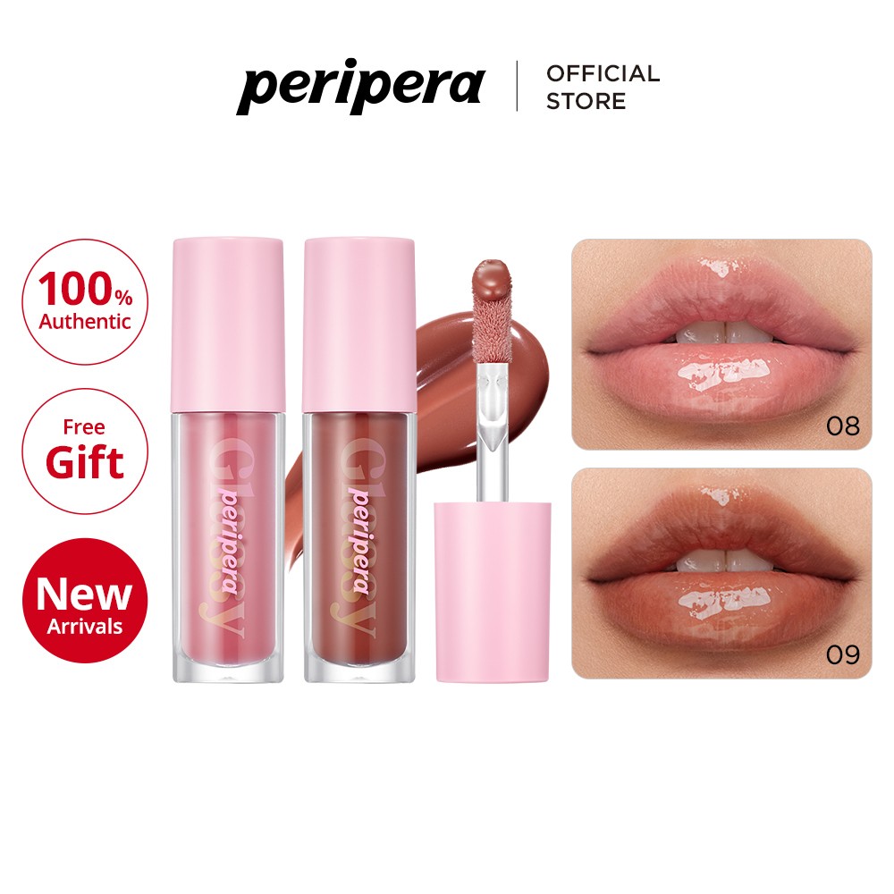 [PERIPERA] [NEW COLOR] Ink Glasting Lip Gloss 4.5ml Lip plump, Non-sticky, Big-size tip, Vegan, Tiktok Hot Lip Gloss