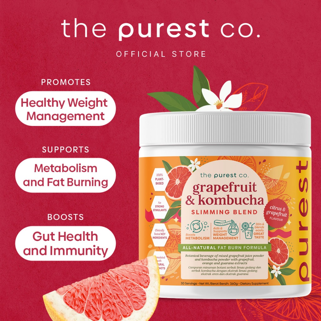 Purest Co Grapefruit & Kombucha Slimming Blend Fat Burn & Weight Loss