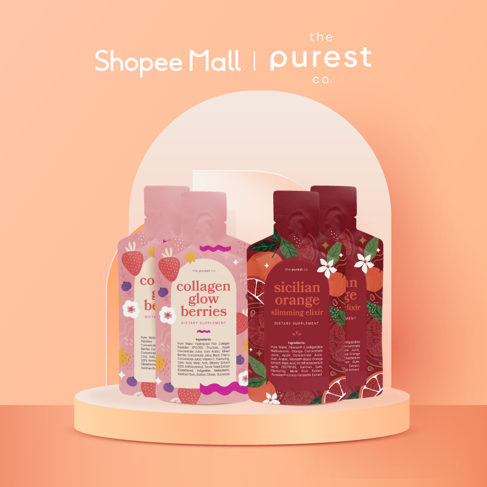 Purest Co Bestsellers Bundle - Collagen Glow Berries x Sicilian Orange Slimming Elixir Skin Glow & Slimming