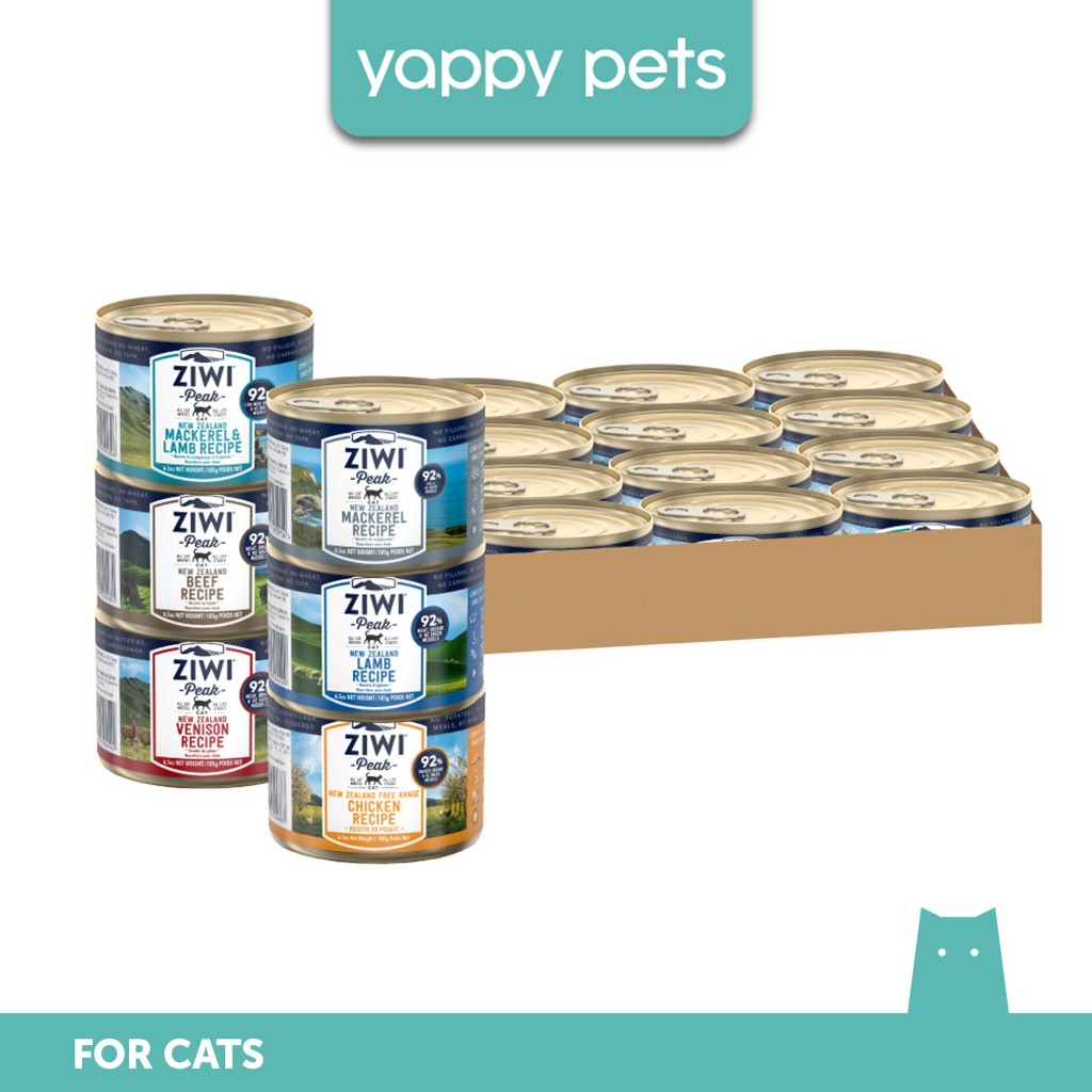 Ziwi Peak Wet Cat Food 185g x 12 | Complete Diet, Meal Topper, Carton Deal, Venison Lamb Beef