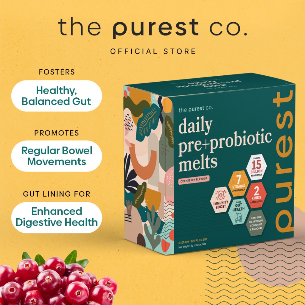 Purest Co Daily Pre+Probiotic Melts Gut Health & Digestion