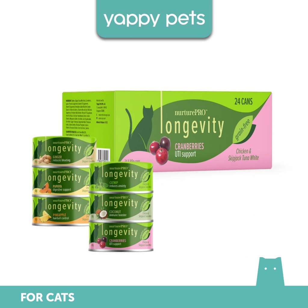 NurturePRO Longevity Chicken & Skipjack Tuna Wet Cat Food 80g x 24 | Complete Meal, Meal Topper, Meow, Carton Deal