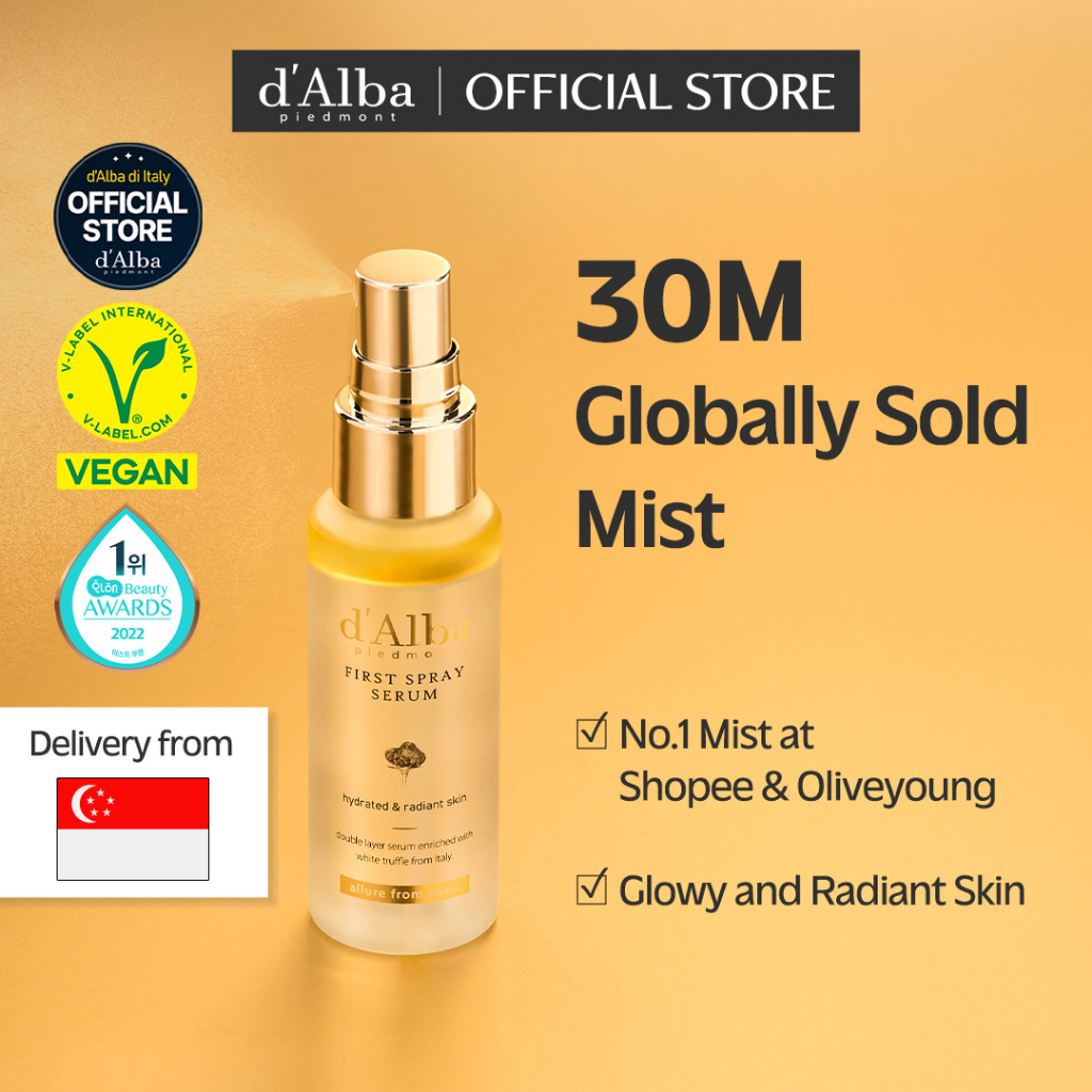 [Official] dAlba_Store Italian White Truffle First Spray Serum 50ml&100ml&180ml Vegan ,Premium Mist Serum, Radiant Skin, Facial Mist, Skin Care, All in One Care