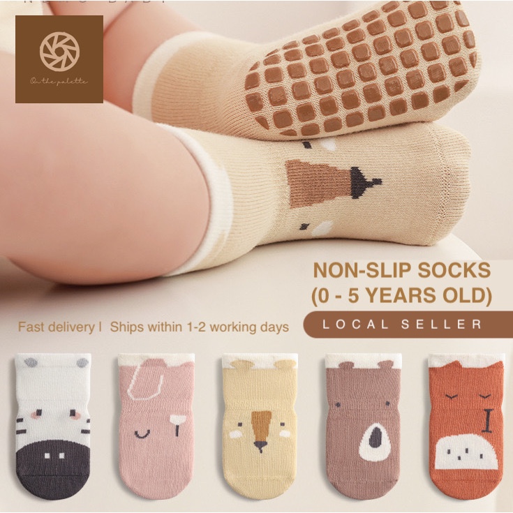 ?? SG SELLER Baby socks toddler children infant girl boys cute animal non-slip cotton kids socks birthday goodies bag