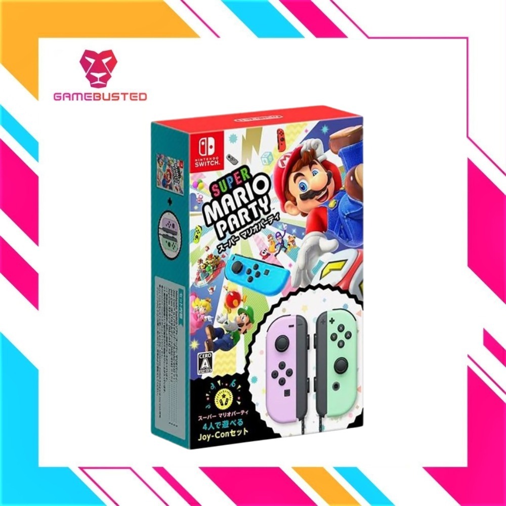 Nintendo Switch Super Mario Party + Joy-Con  Joy Con Pastel Series Purple/Green