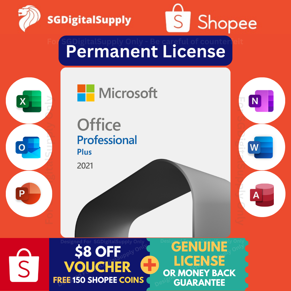 Microsoft Office Pro Plus 2021 License - For Windows 10/11 ONLY Online ActivationFast Email Delivery