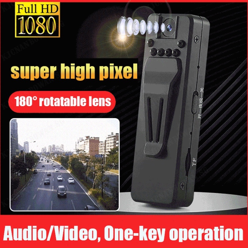 SG Mini Camera Body Camera HD 1080P noise reduction camera 180° Rotatable Lens Smart Noise Reduction Recorder Light