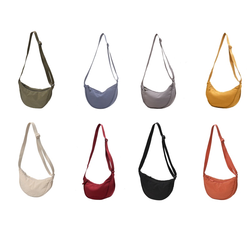 Simple Lightweight Small Bag Womens Messenger Bag Nylon Cloth Dumpling Bag Womens All-Match Shoulder Bag Waterproof Cloth Bag